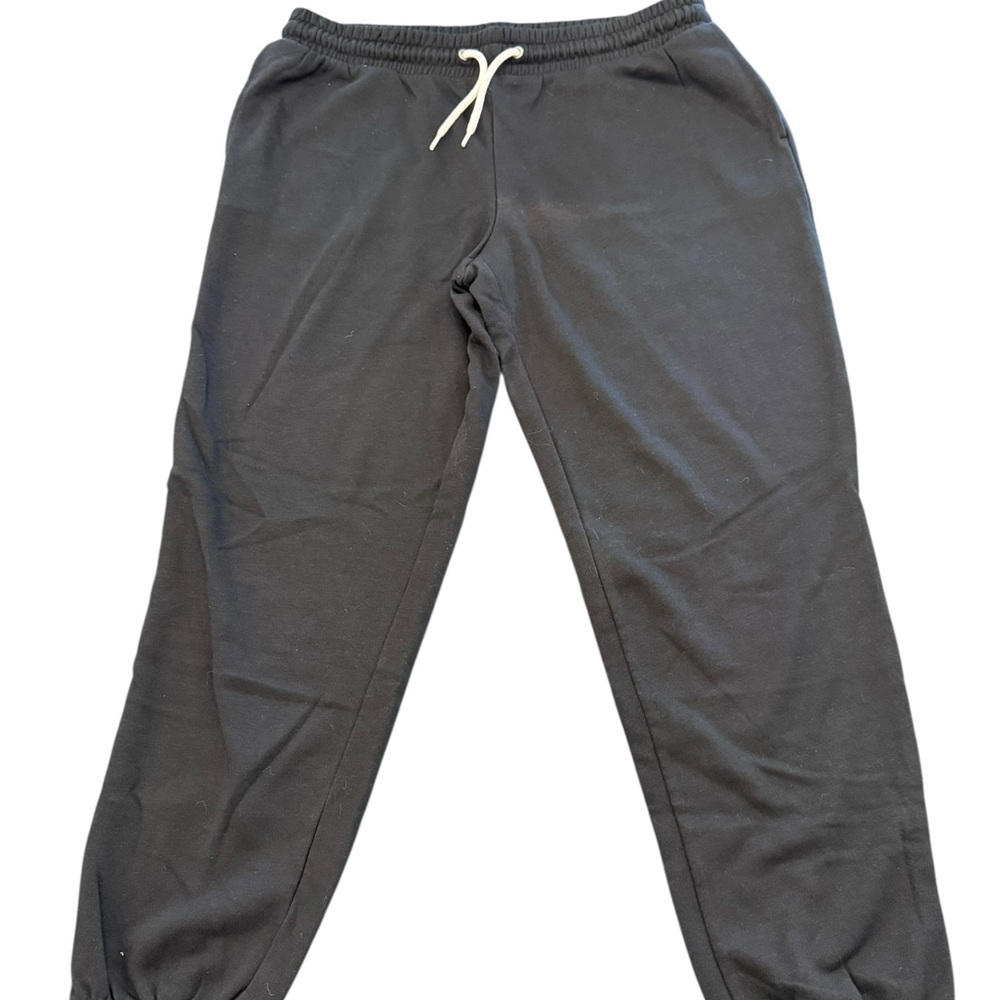 Old Navy Pants Mens Medium Black Jogger Sweatpants Drawstring Pockets Casual
